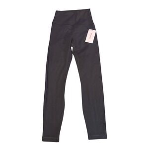 NEW HeyNuts Womens Black High Rise Yoga Leggings 25" Inseam XS
